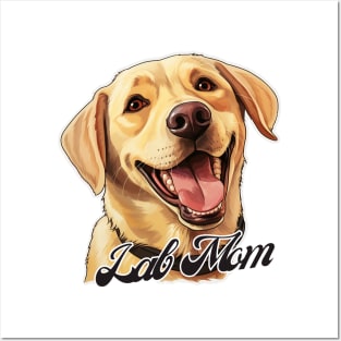 Yellow Lab Mom T-Shirt - Dog Lover Gift, Pet Parent Apparel Posters and Art